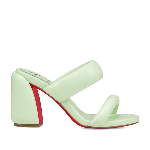 Christian Louboutin Inflama Sab 85 Block Heeled Sandals in Green Sz 39 Sz 9 - Picture 7 of 8